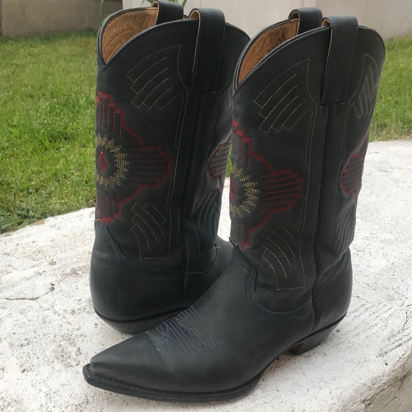 SanDiego Boots Shoes - Sandiego Boots western Embroidered Leather Cowboy Boots coastal cowgirl boho